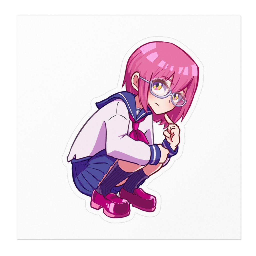 女の子ステッカー【Girl Sticker】