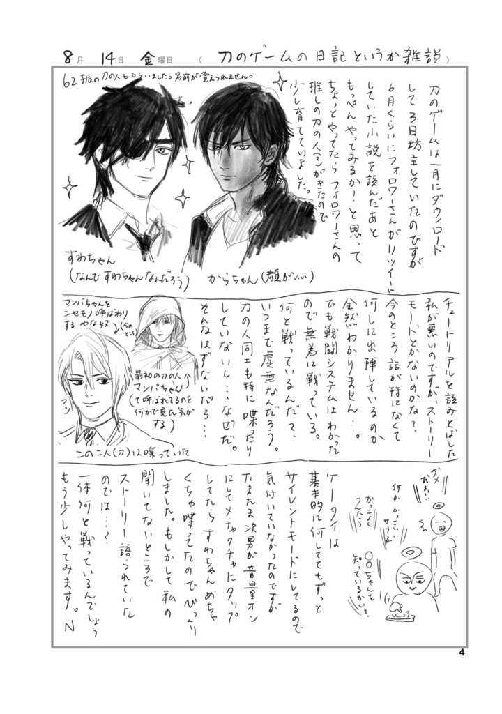 刀のゲームの日記2020
