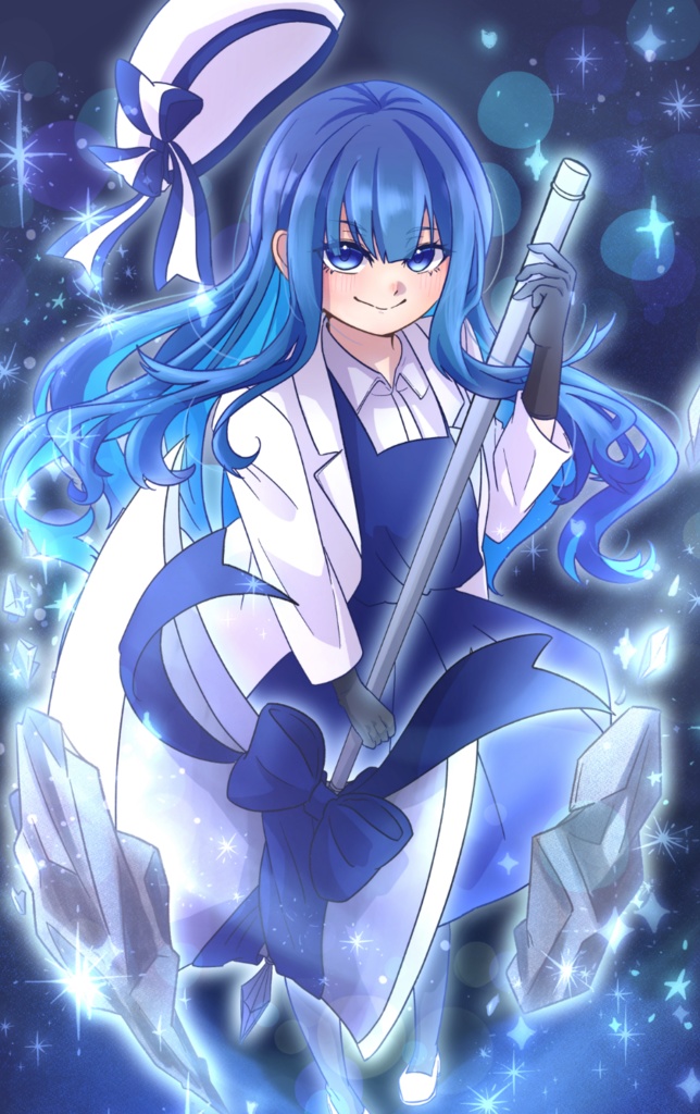 創作少女クリアファイル(青)
