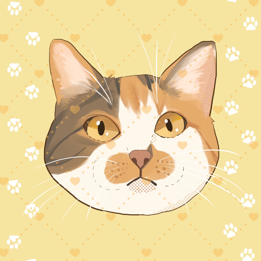 猫のアイコン(三毛猫)