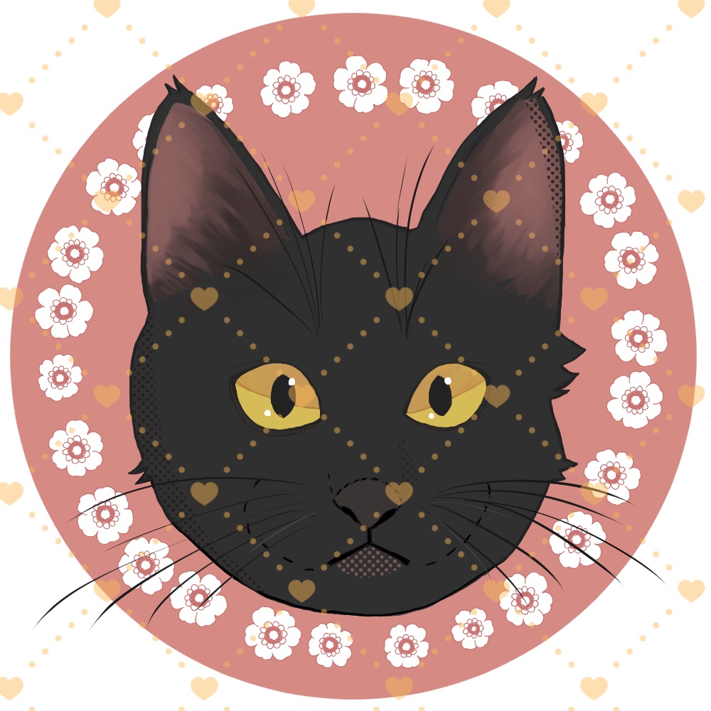 猫のアイコン(黒猫)