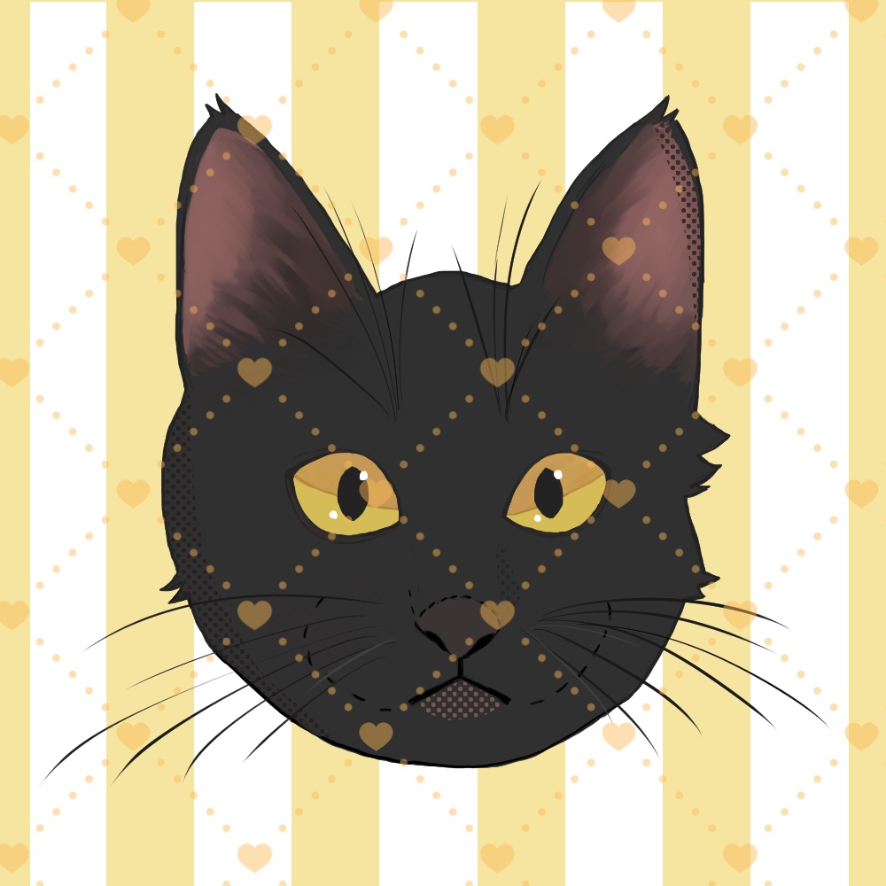 猫のアイコン(黒猫)