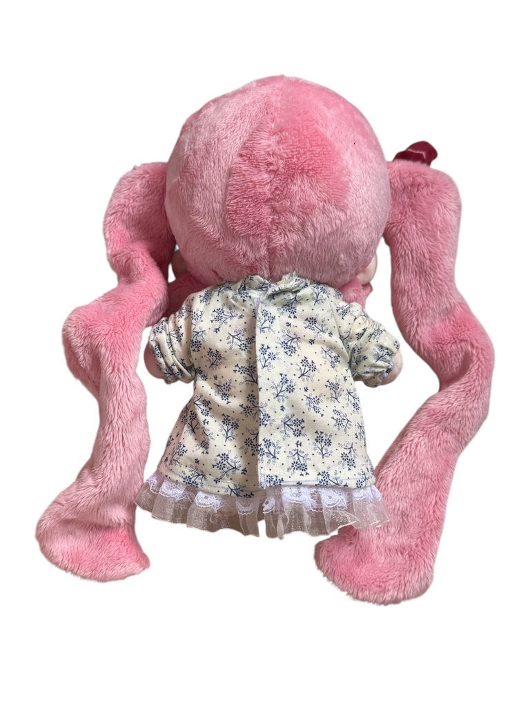 スモッグワンピース 無属性ぬい20cm ネイビー小花②