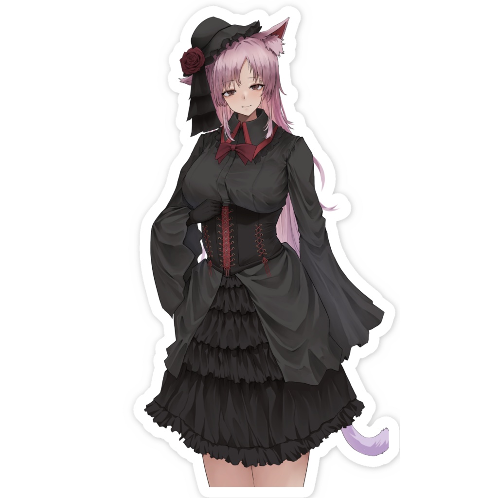 紅猫くろむ2026年5周年記念グッズ(スマホステッカー)