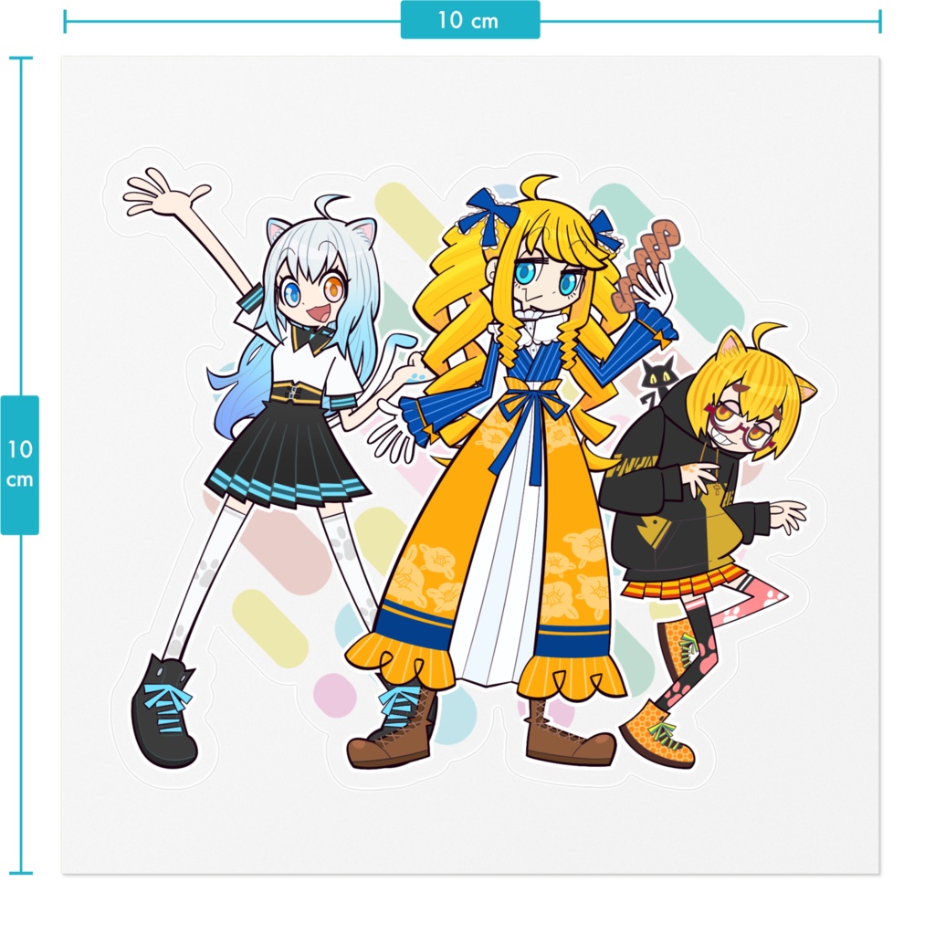 V-NYAREN ステッカー(背景あり)