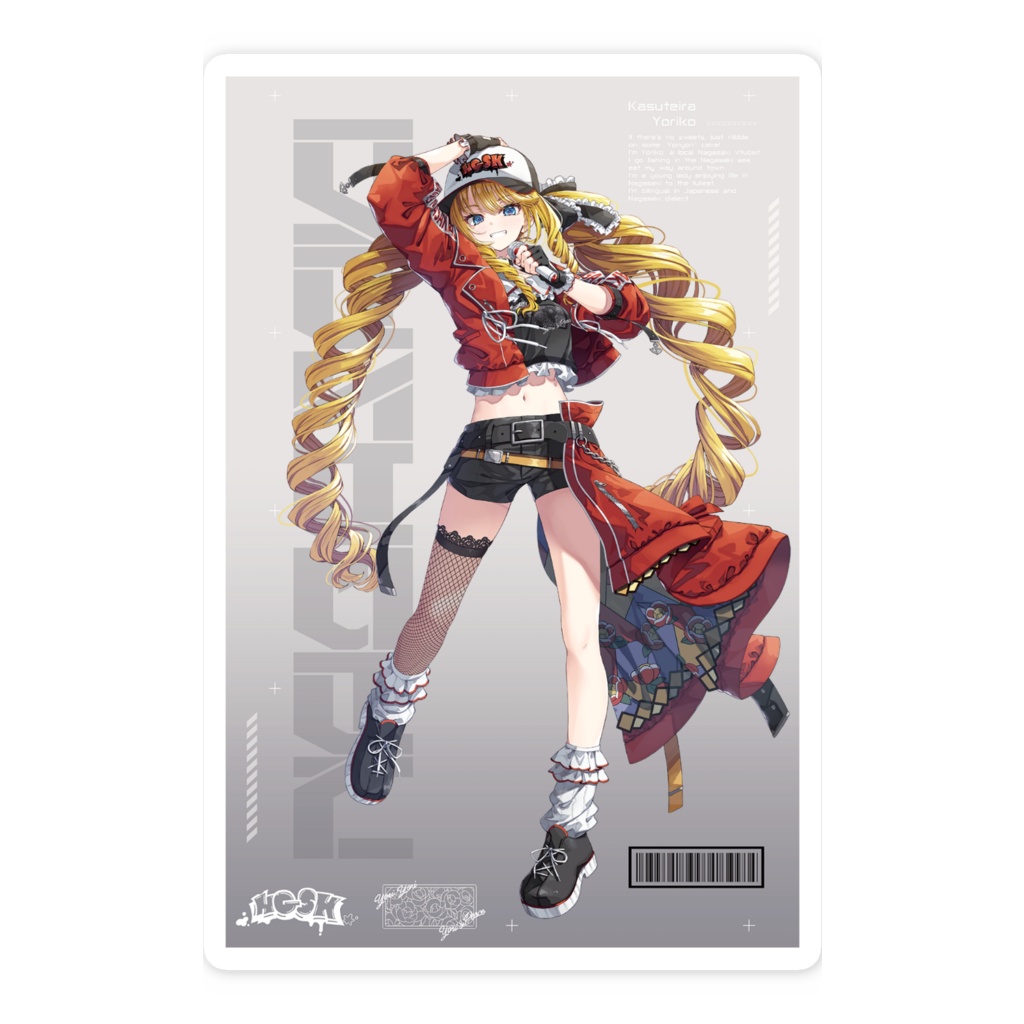 かすていらヨリコ スマホステッカー(配信4周年記念)