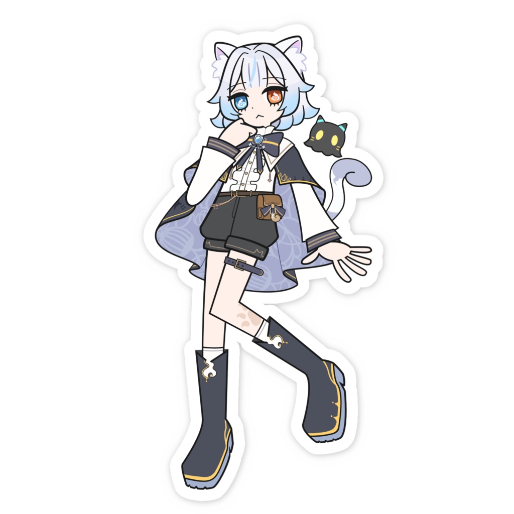 あもじょシロ スマホステッカー