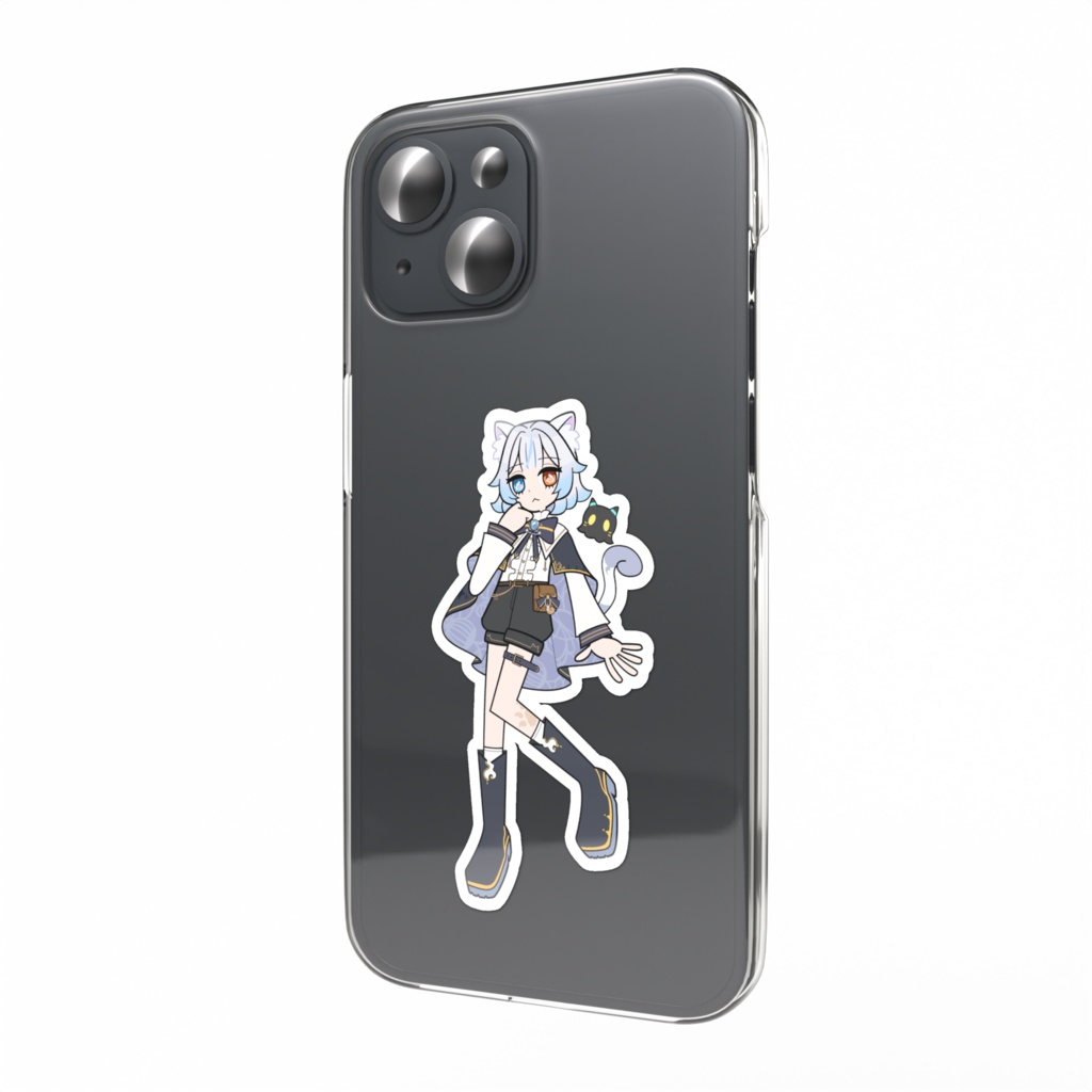 あもじょシロ スマホステッカー