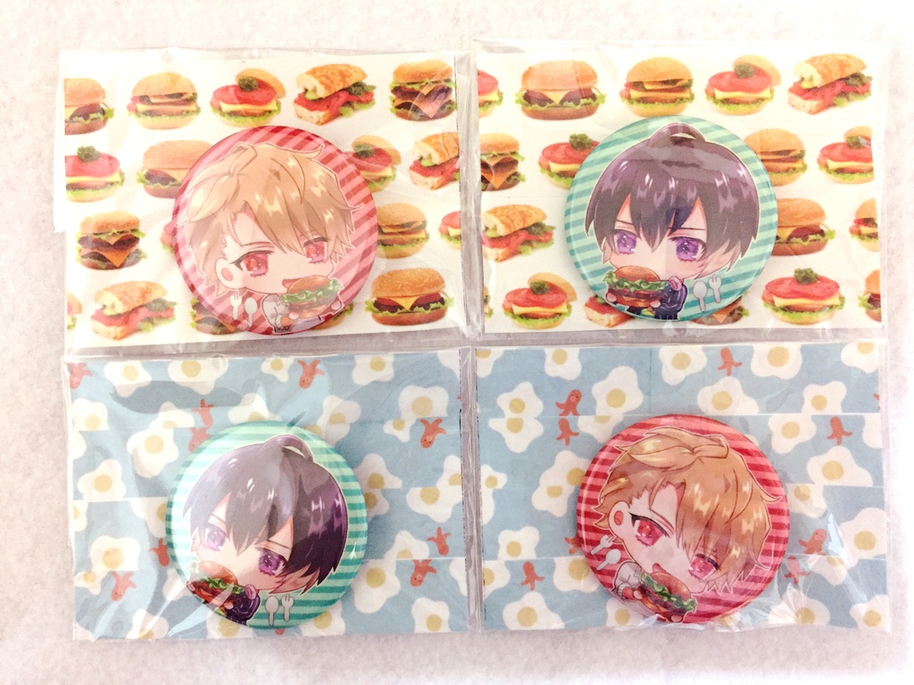 至&真澄セット ハンバーガー缶バッジ