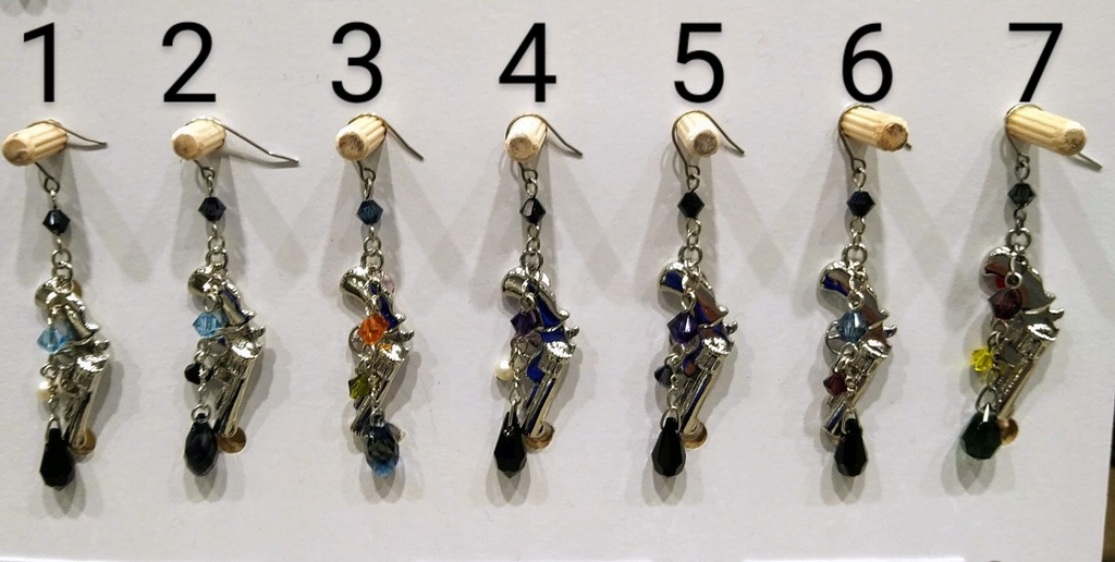 片耳拳銃ピアス M19風 カラー4(Part4次元)