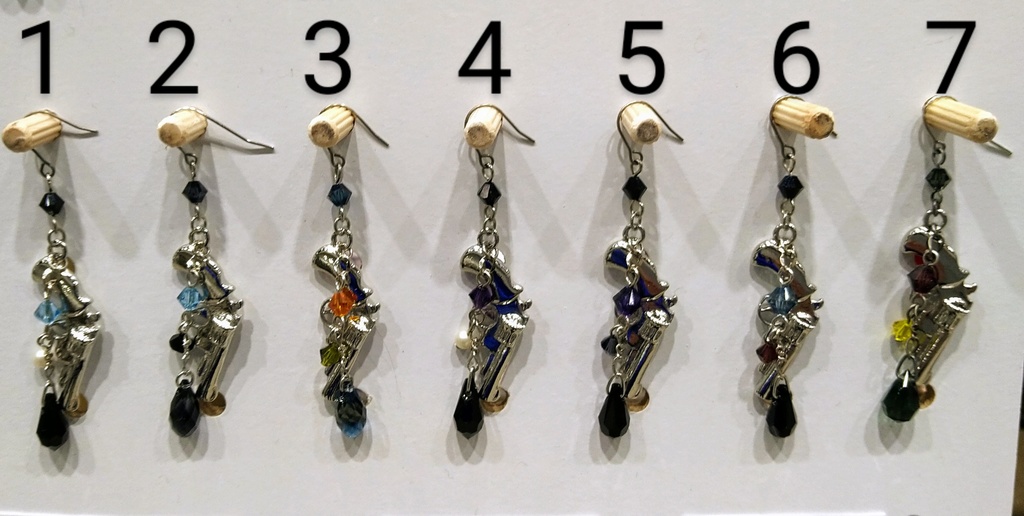 片耳拳銃ピアス M19風 カラー6(Part6次元)