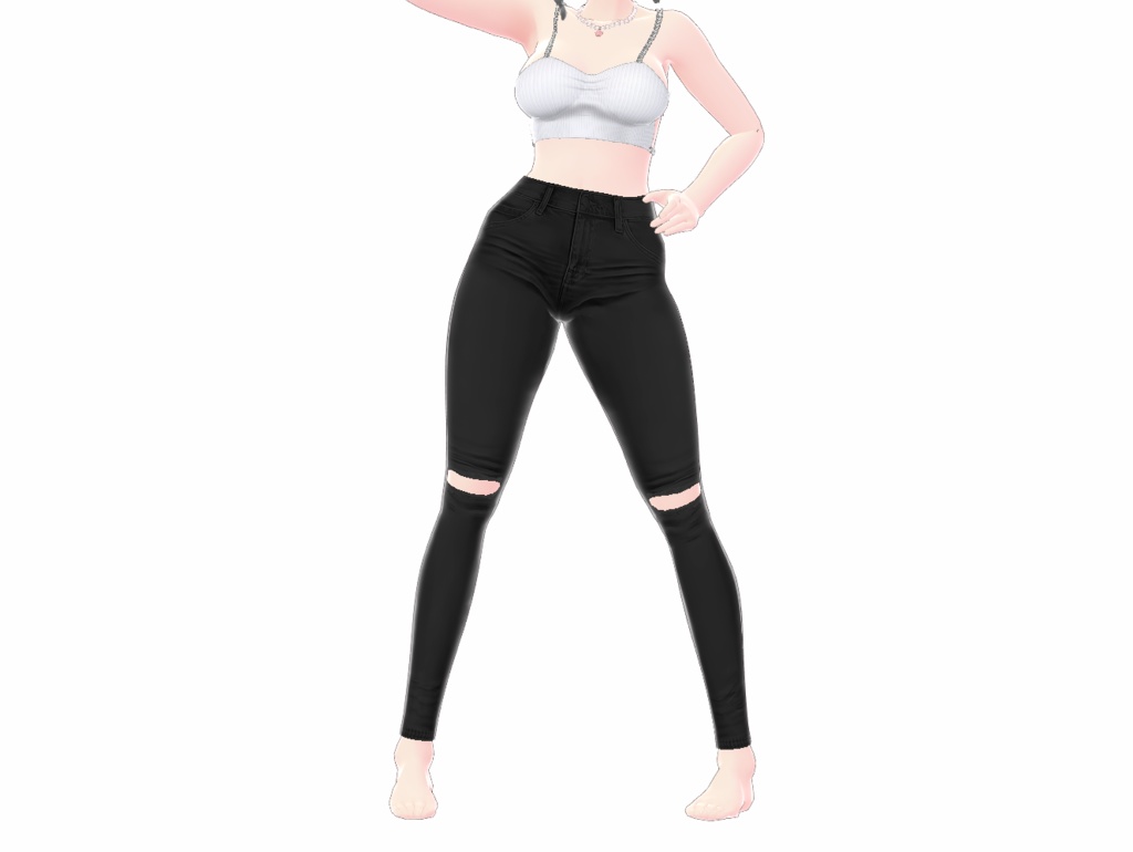 Bottoms Ripped jeans woman - 02