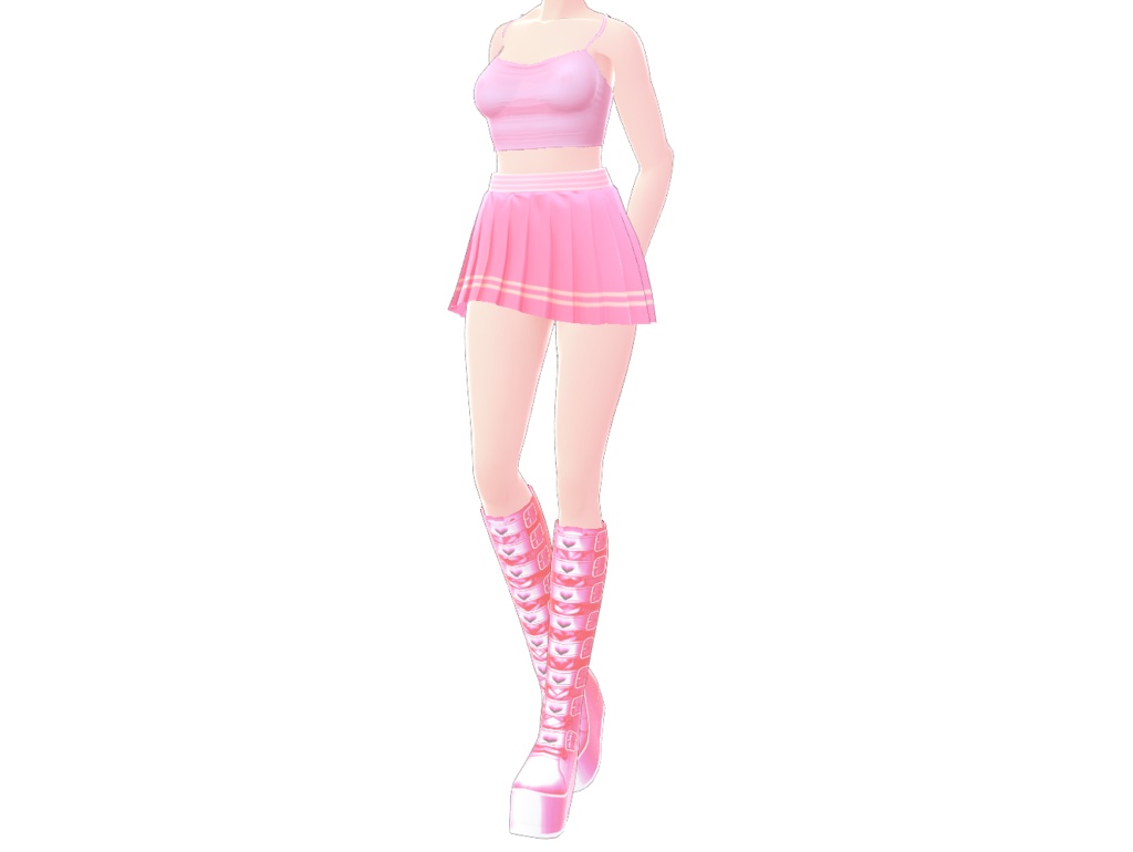Gothic Punk Pink Boots