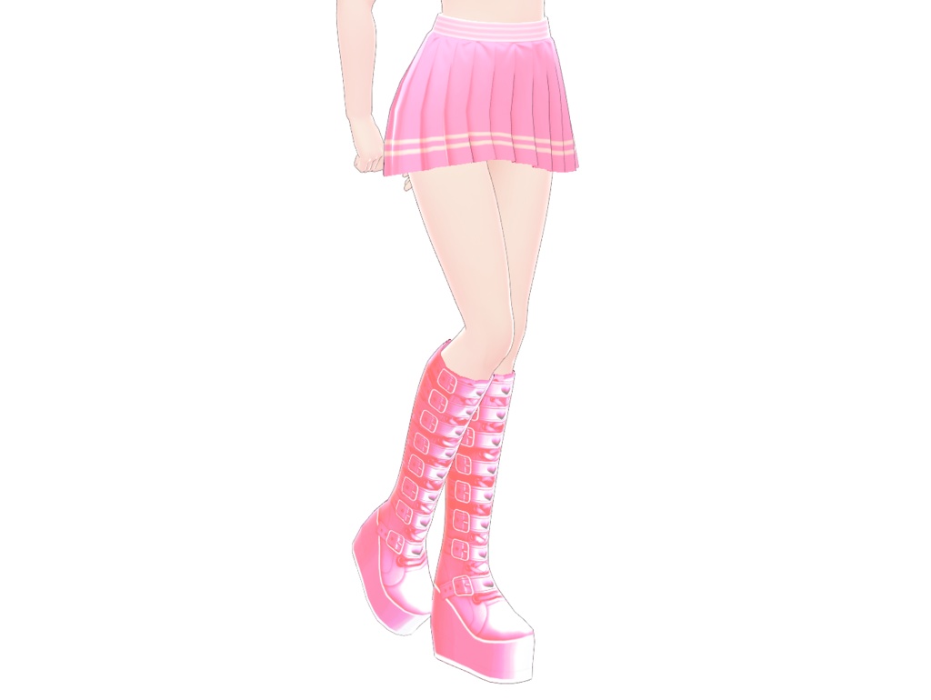 Gothic Punk Pink Boots