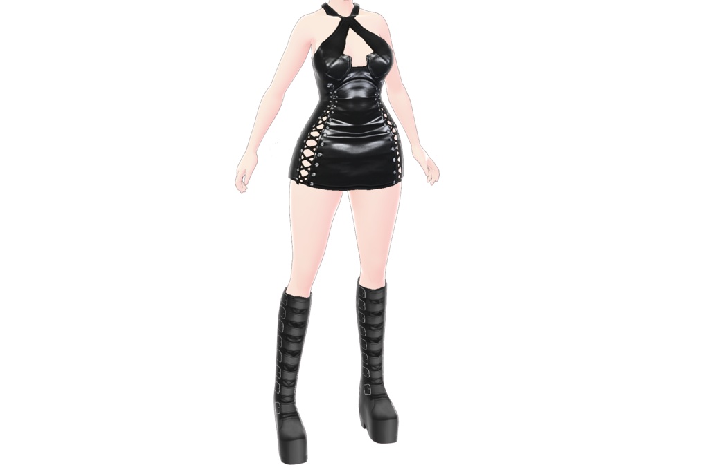 Gothic Leather Dress 02