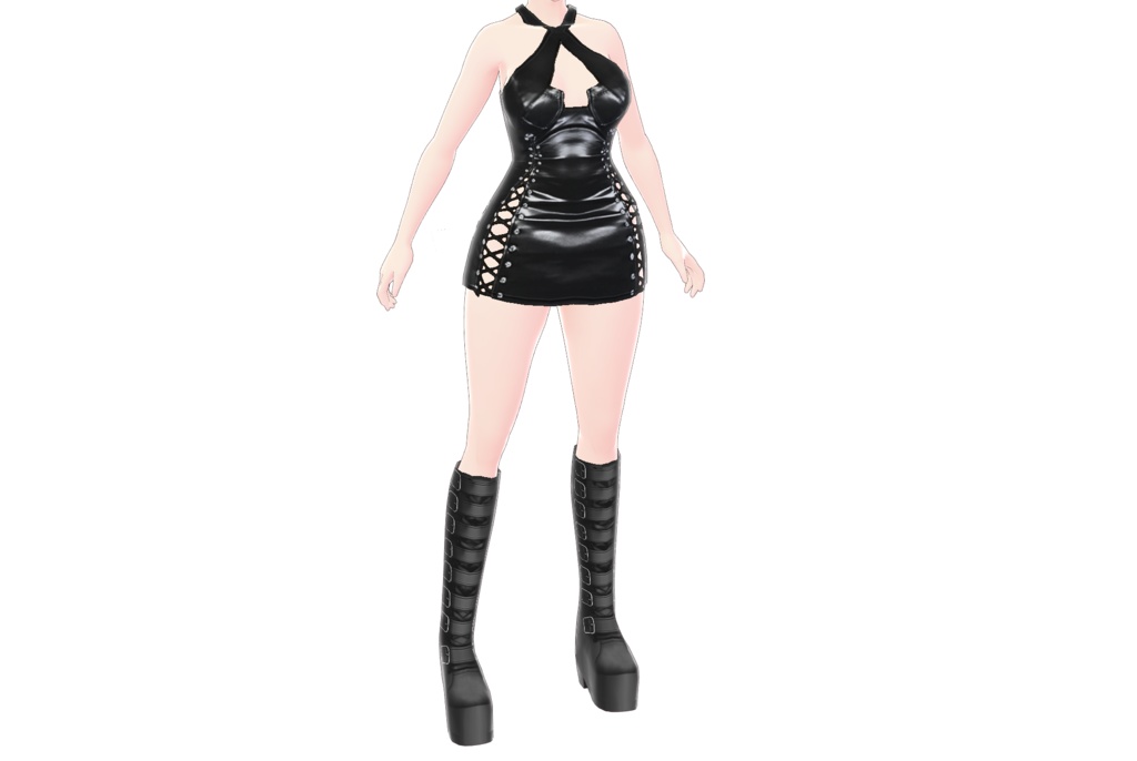 Gothic Leather Dress 02