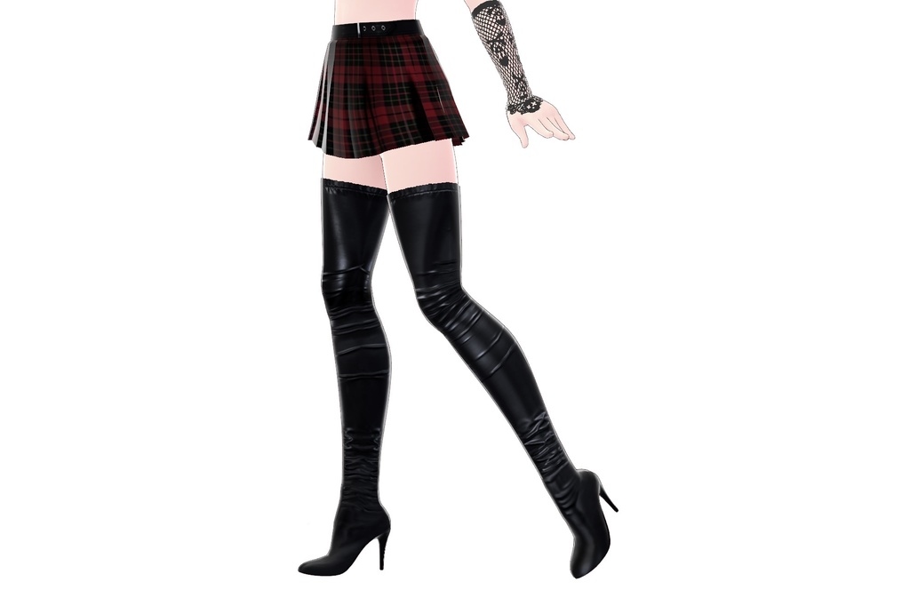 Shoes 12 - Thigh High Stiletto Heel Punk Boots