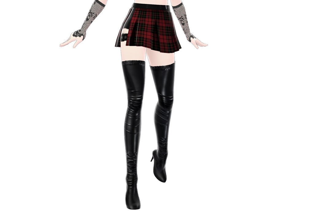 Shoes 12 - Thigh High Stiletto Heel Punk Boots