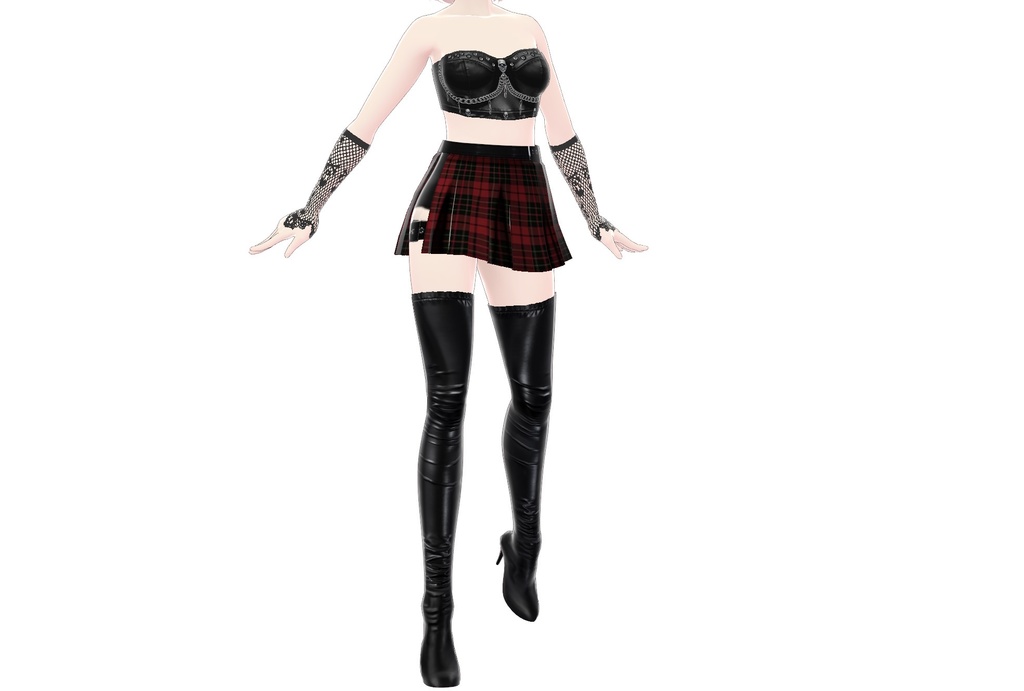 Shoes 12 - Thigh High Stiletto Heel Punk Boots