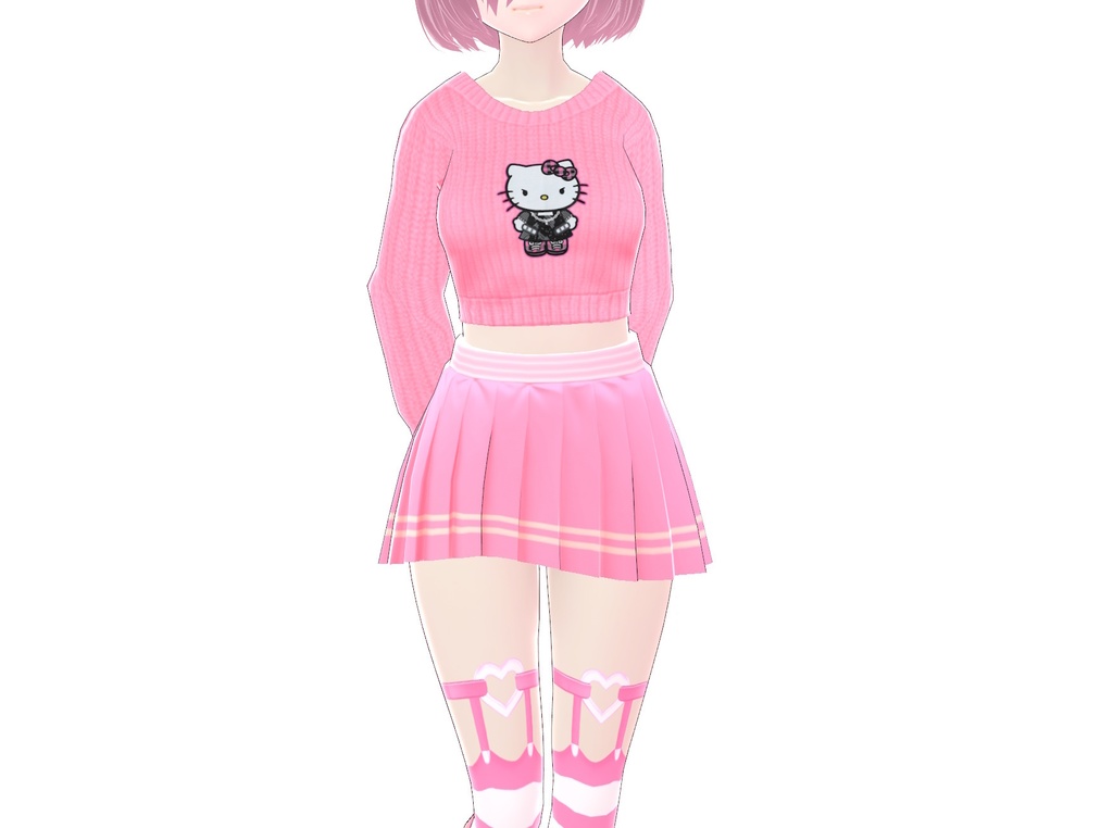 Tops 16 - Hello Kitty Crop Top Sweate