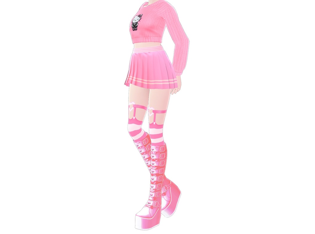 Tops 16 - Hello Kitty Crop Top Sweate