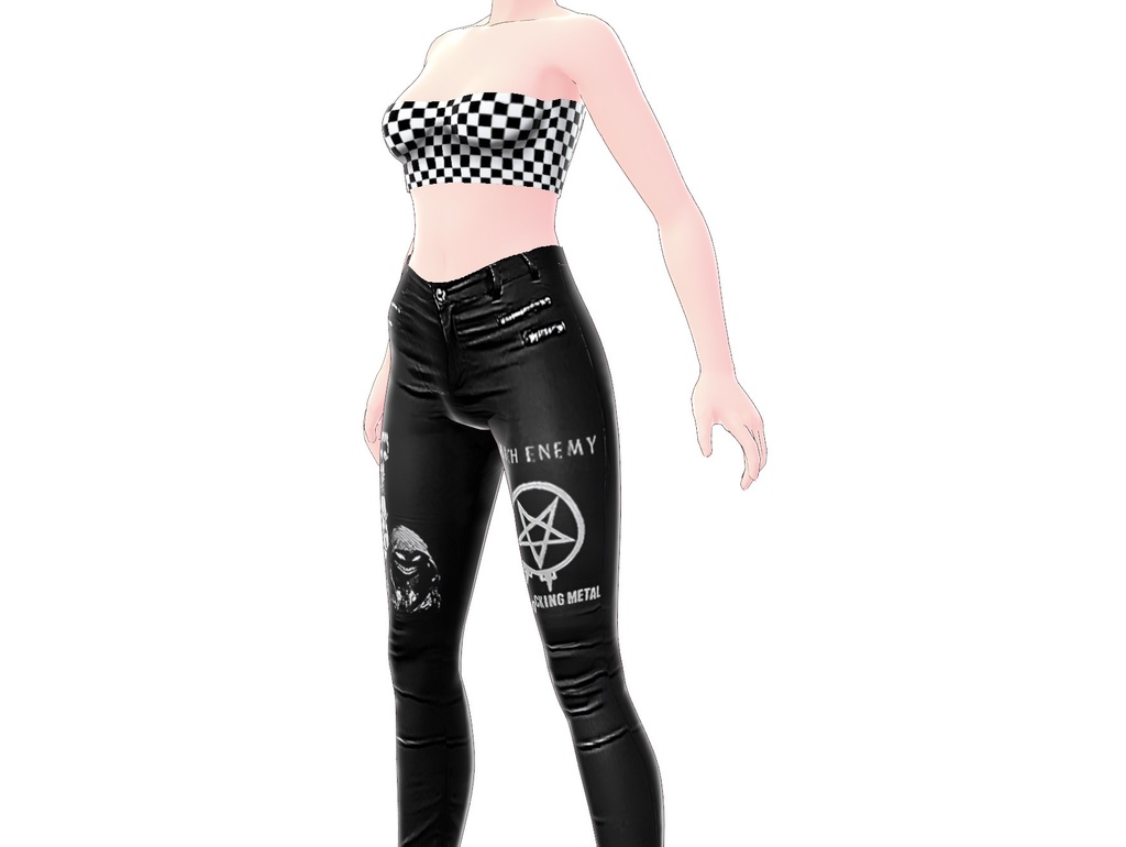 Tops 16 - Black and white checkered blouses