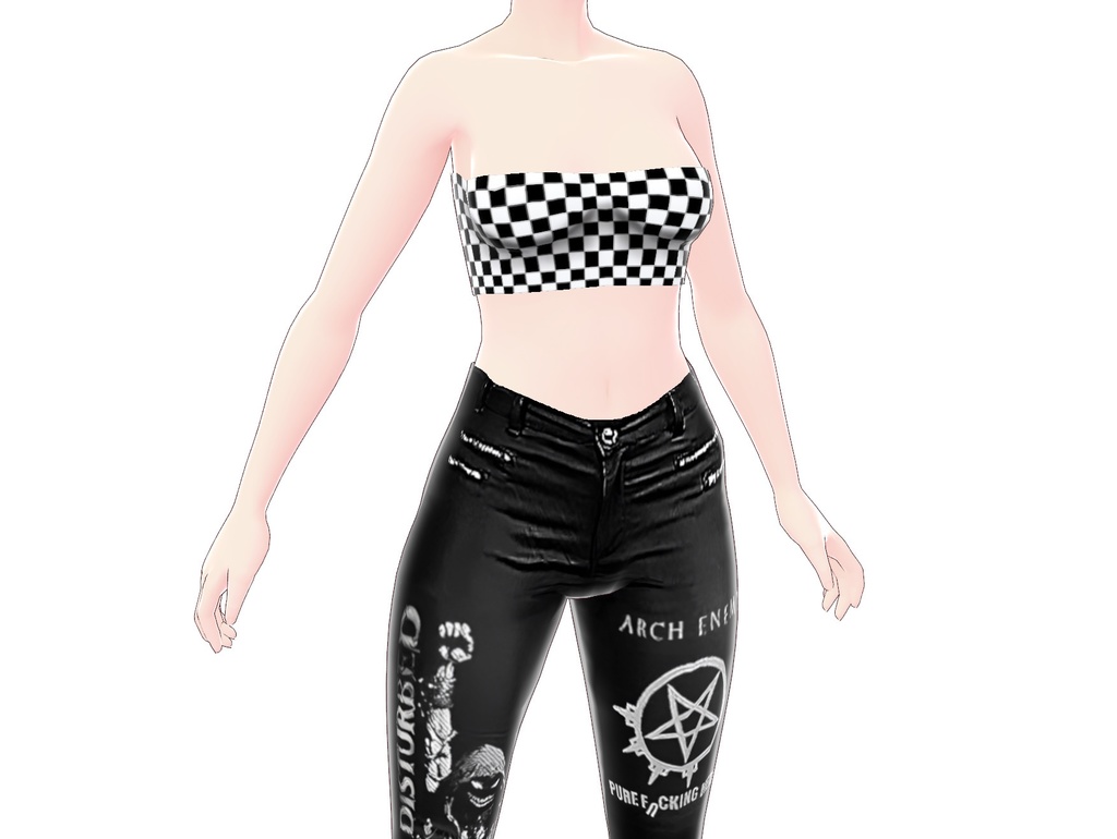 Tops 16 - Black and white checkered blouses