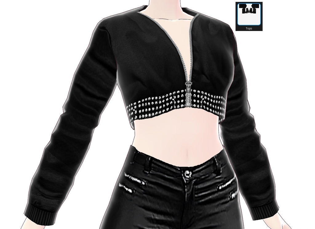 Tops 22 - Cropped Zip Flap