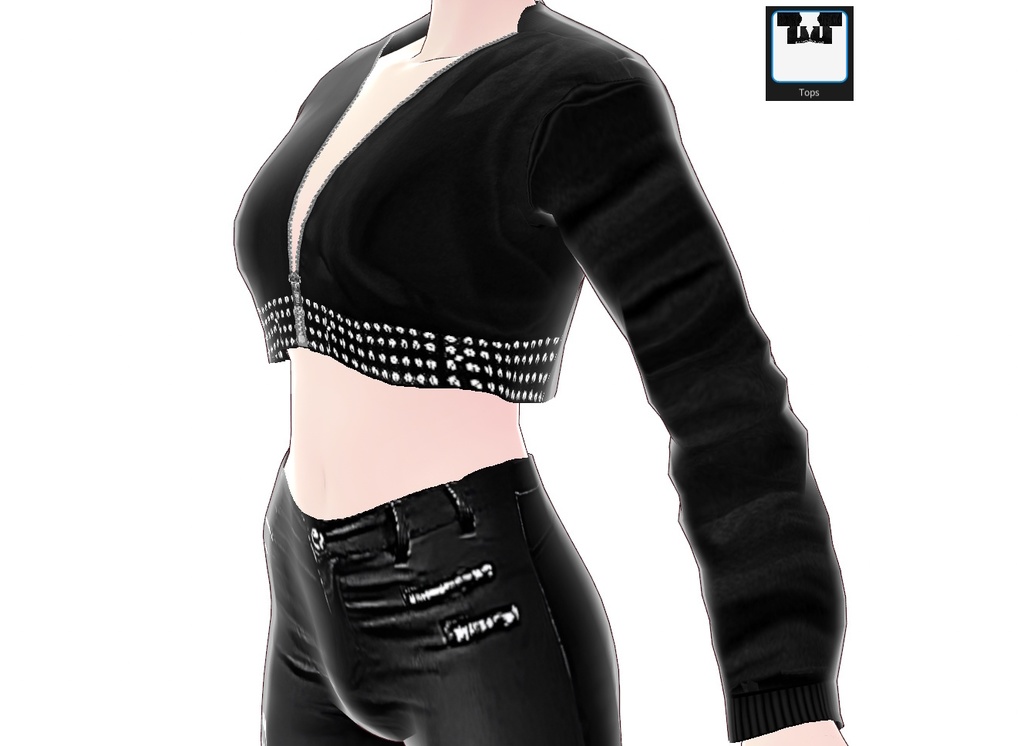 Tops 22 - Cropped Zip Flap