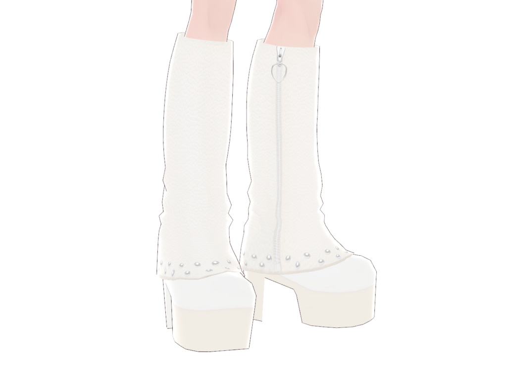 Shoes 18 - White Gothic Boots