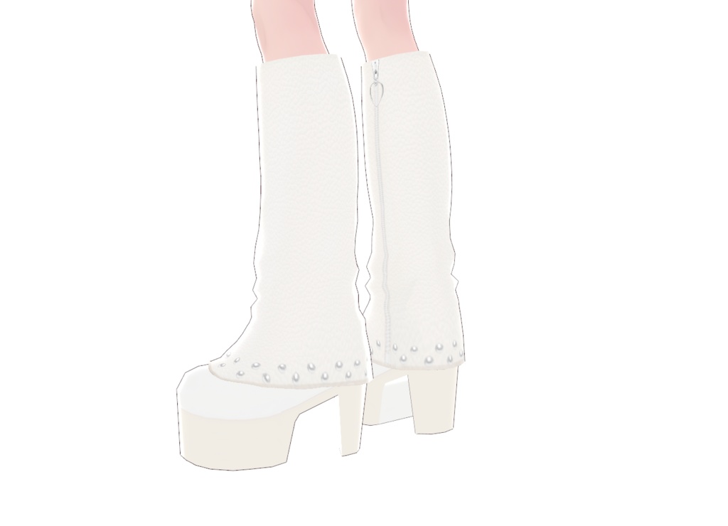 Shoes 18 - White Gothic Boots