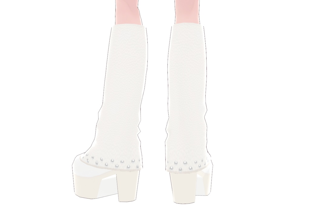 Shoes 18 - White Gothic Boots