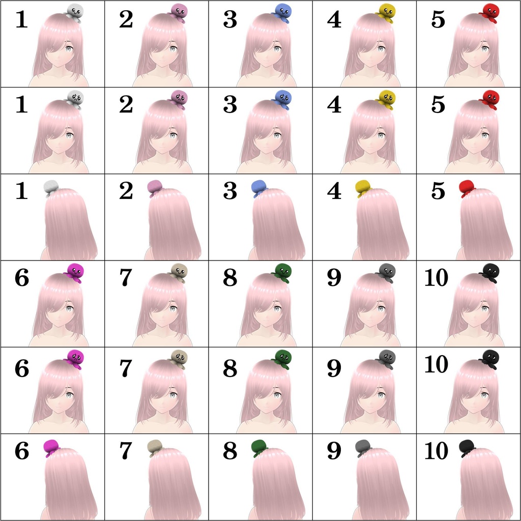 Extra 07 - Happy and angry plush octopus in various colors