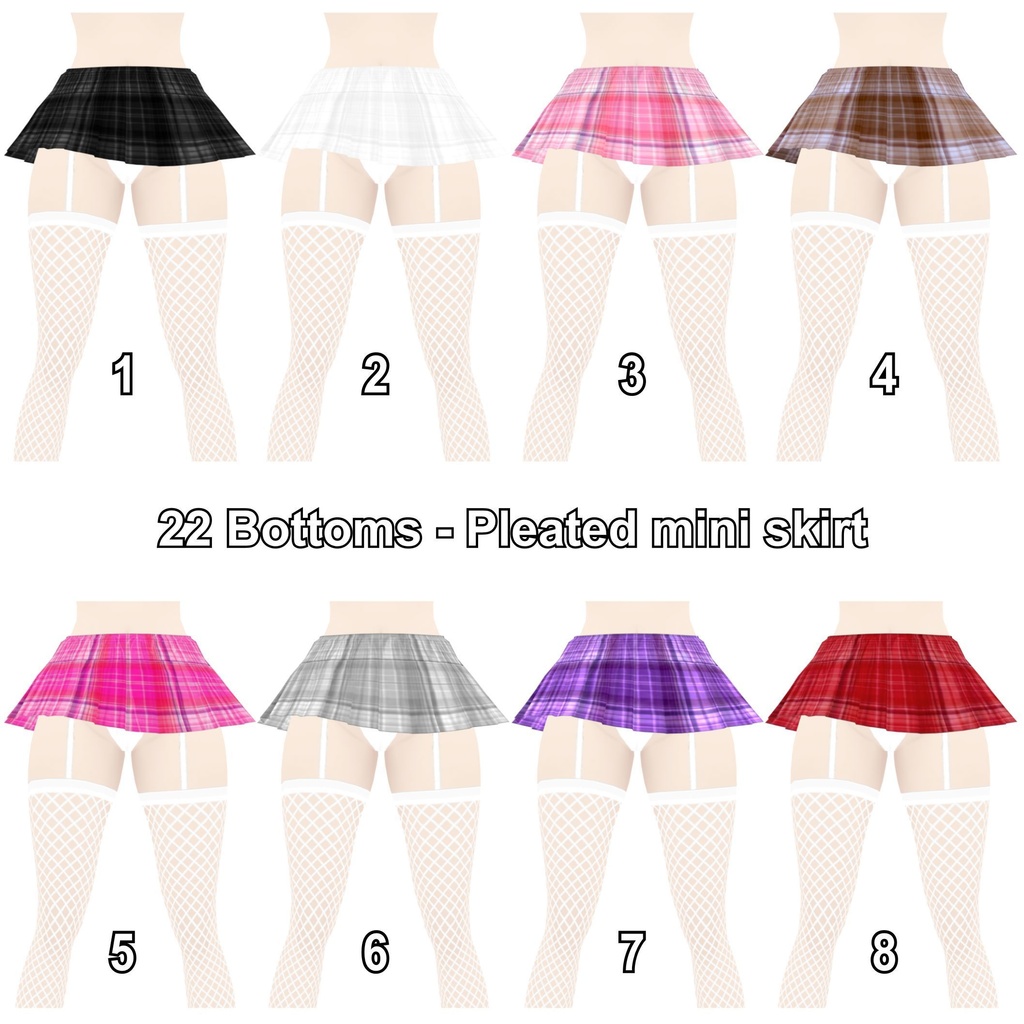 22 Bottoms - Pleated mini skirt