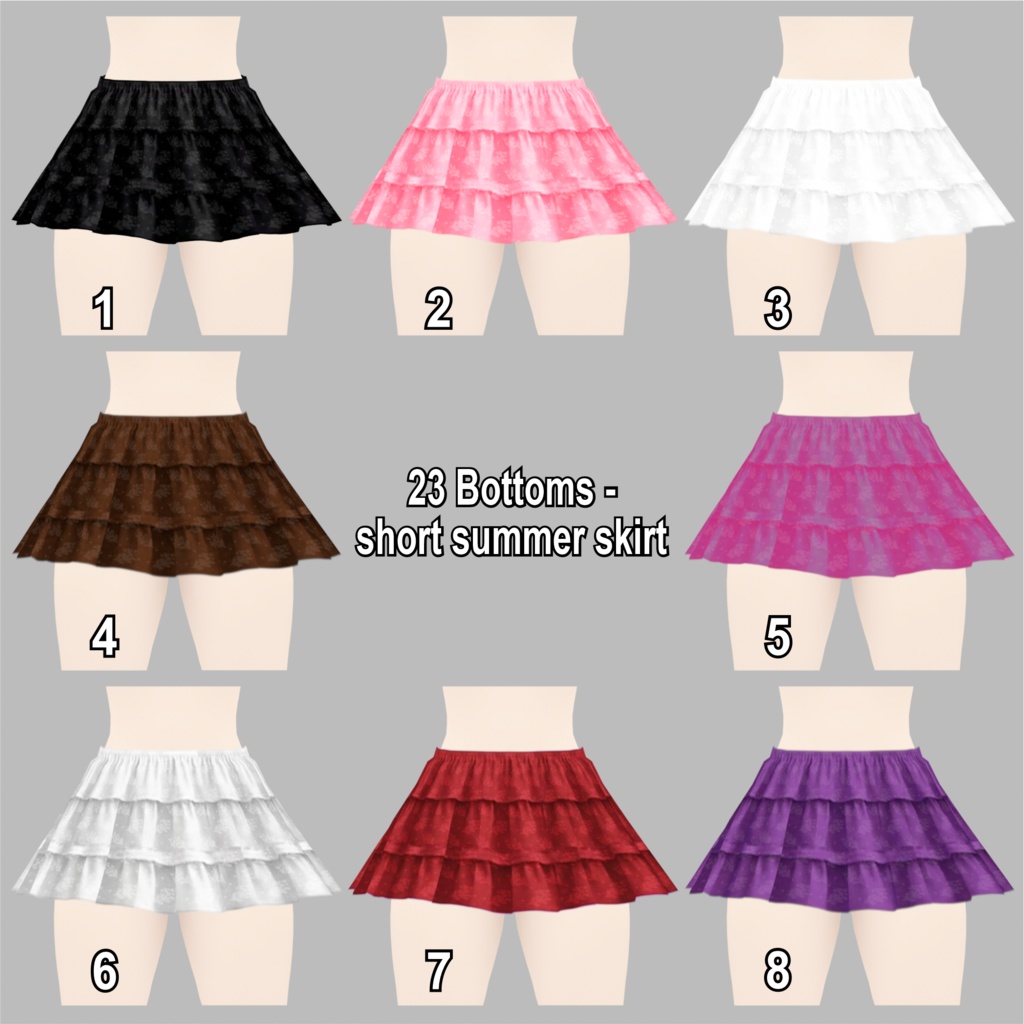 23 Bottoms - Short summer skirt