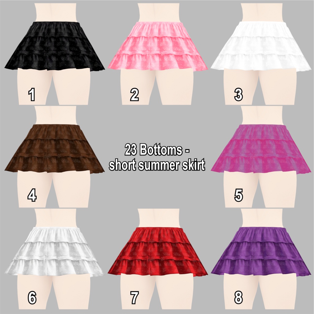 23 Bottoms - Short summer skirt