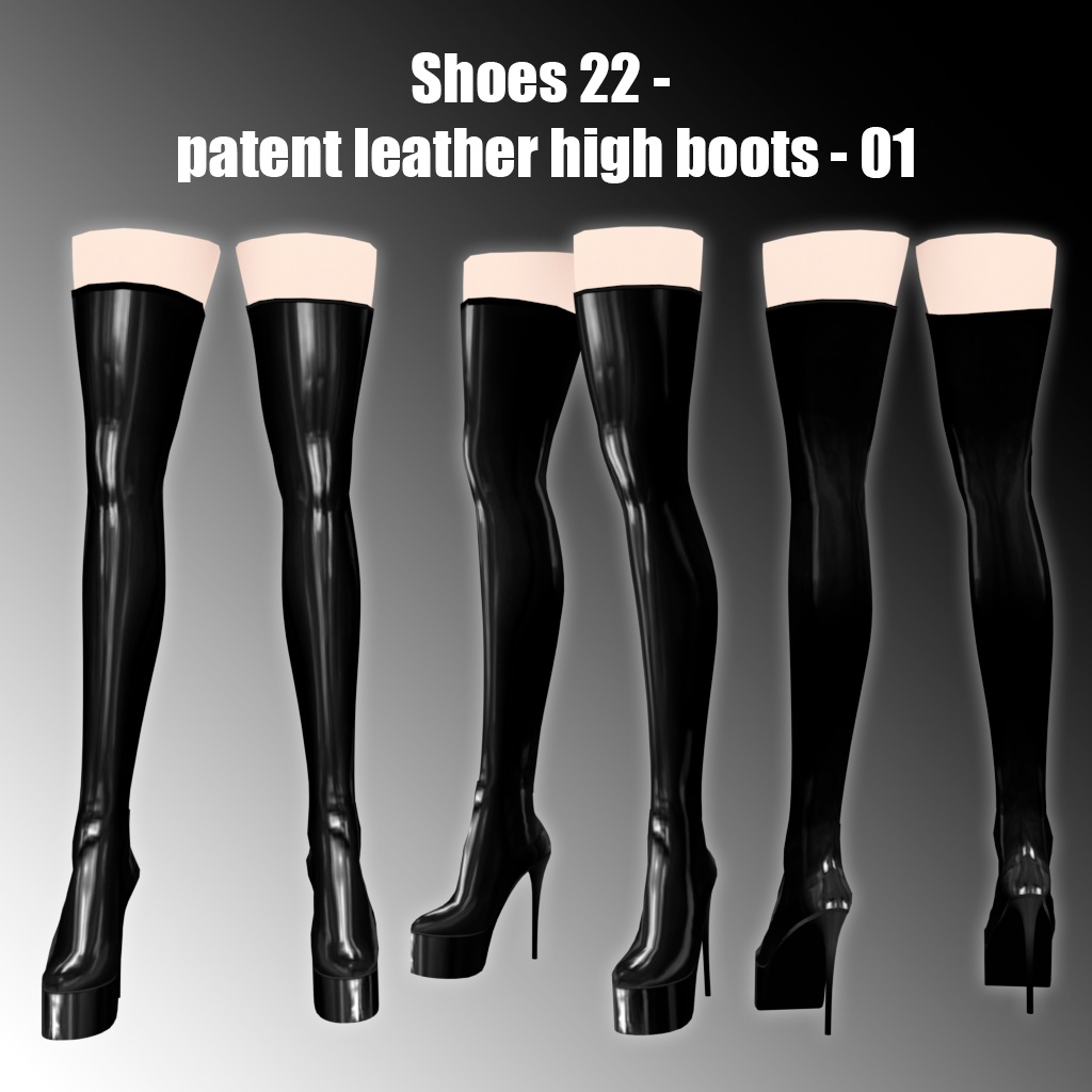 Shoes 22 - Patent leather high boots