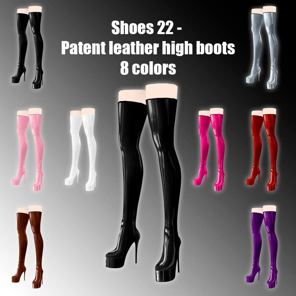 Shoes 22 - Patent leather high boots