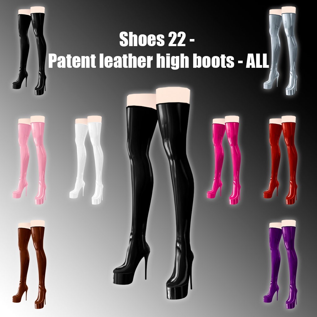 Shoes 22 - Patent leather high boots