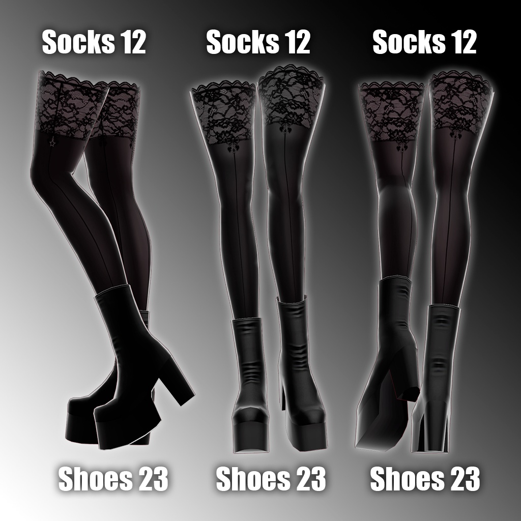 Shoes 23 - Socks 12