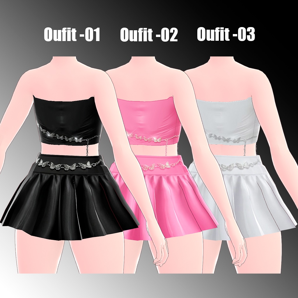 Vroid Oufit 01 - 02 - 03 // Tops // Bottoms