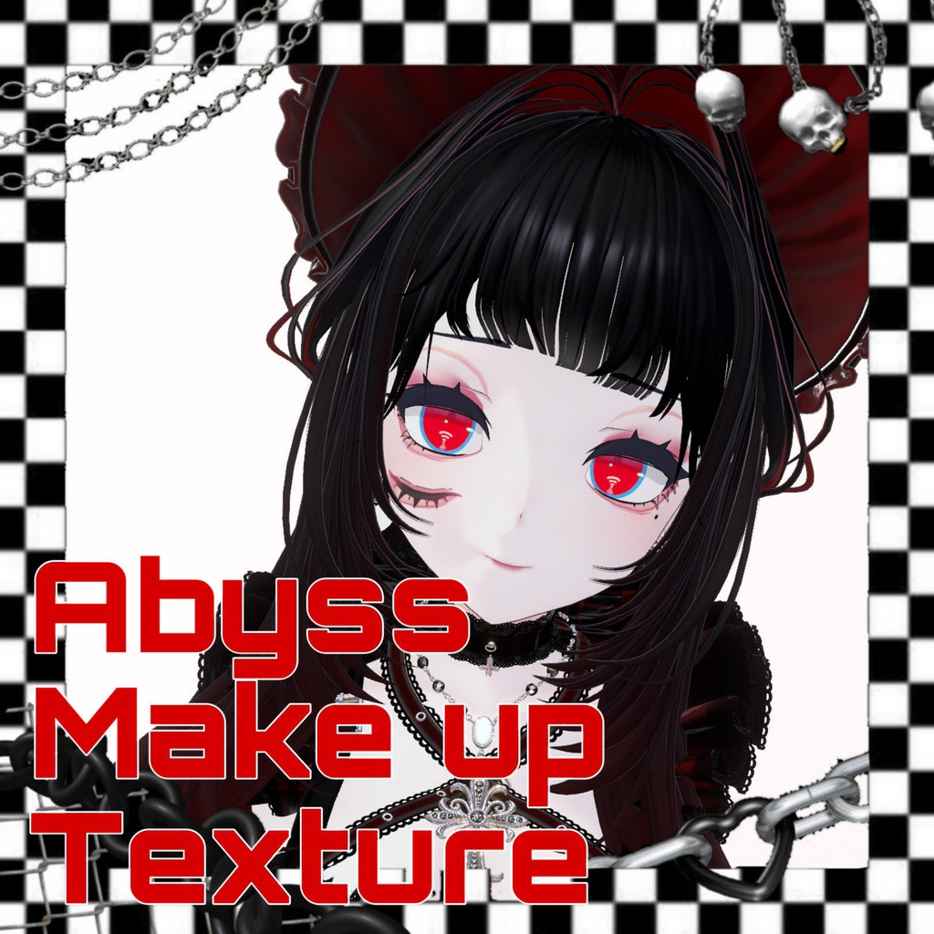 ︴VRC想定・4アバター対応︴メイク・タトゥーテクスチャꕁ Abyss Make Up Texture ︴