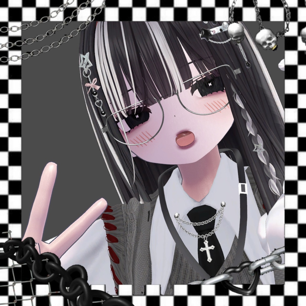 ︴VRC想定・むんきちゃん対応︴メイク・アイテクスチャꕁ Abyss Make Up&Eye Texture ︴