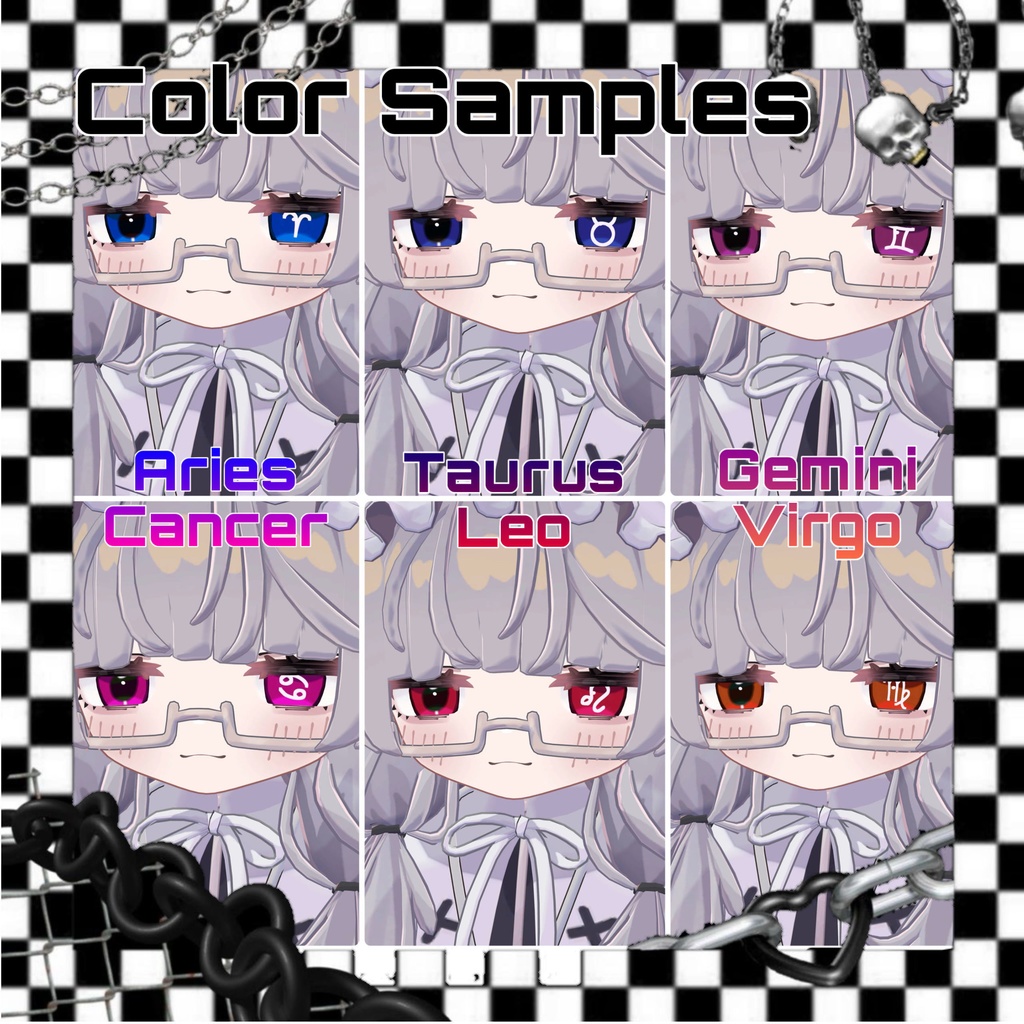 ︴ししゅか対応︴星座アイテクスチャꕁ Zodiac Signs EyeTexture ︴