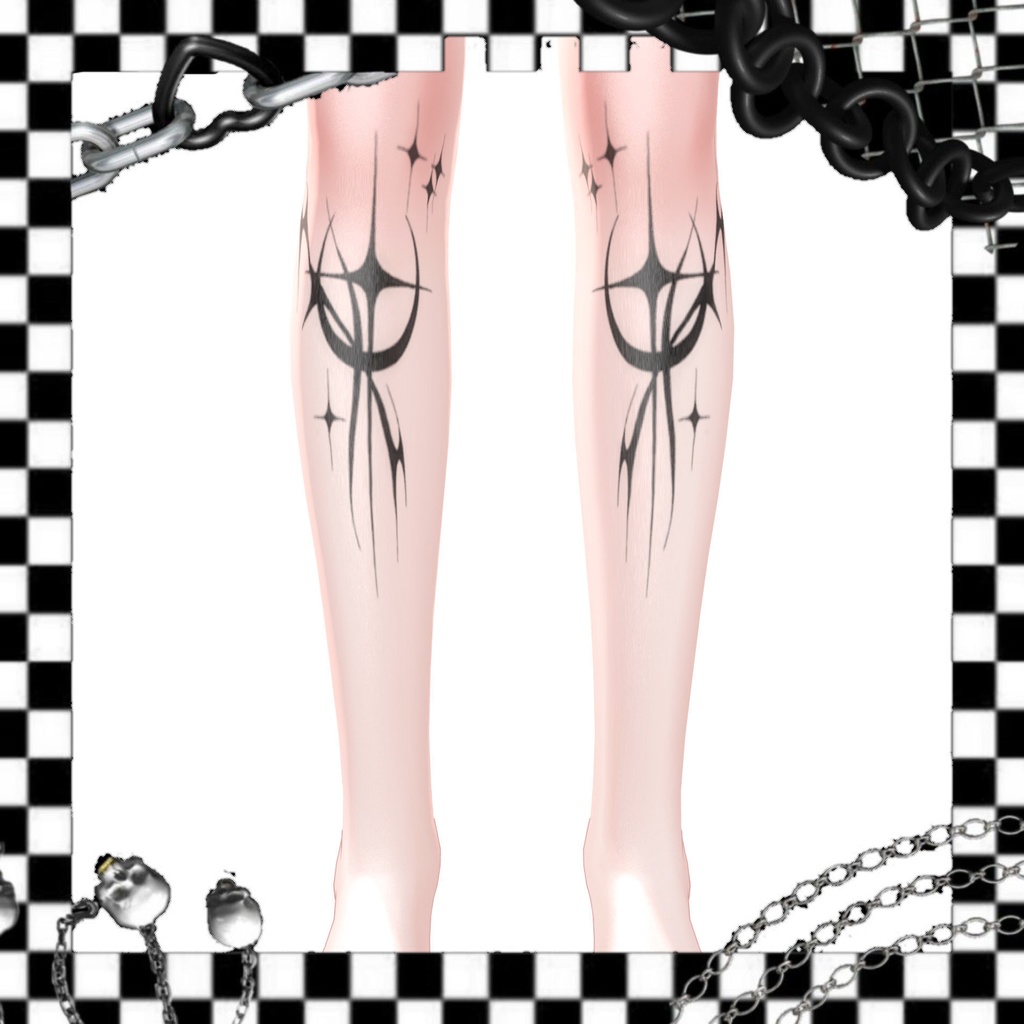 ︴VRC想定︴Girls Clash Tattoo Textureꕁ 森羅対応 ︴