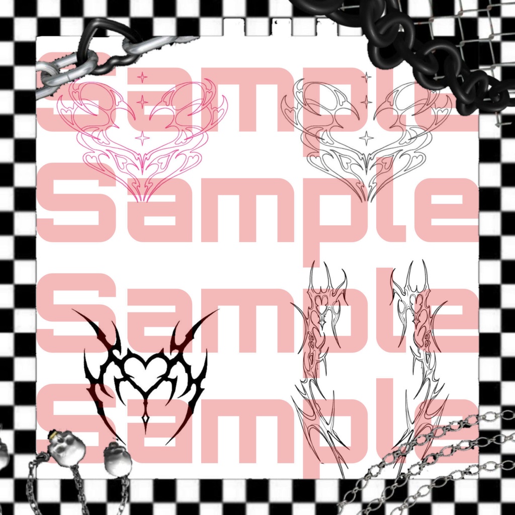 ︴VRC想定︴Girls Clash Tattoo Textureꕁ 森羅対応 ︴