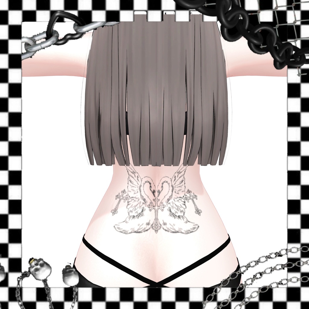 ︴VRC想定︴Ballet Core Tattoo Textureꕁ 森羅対応 ︴