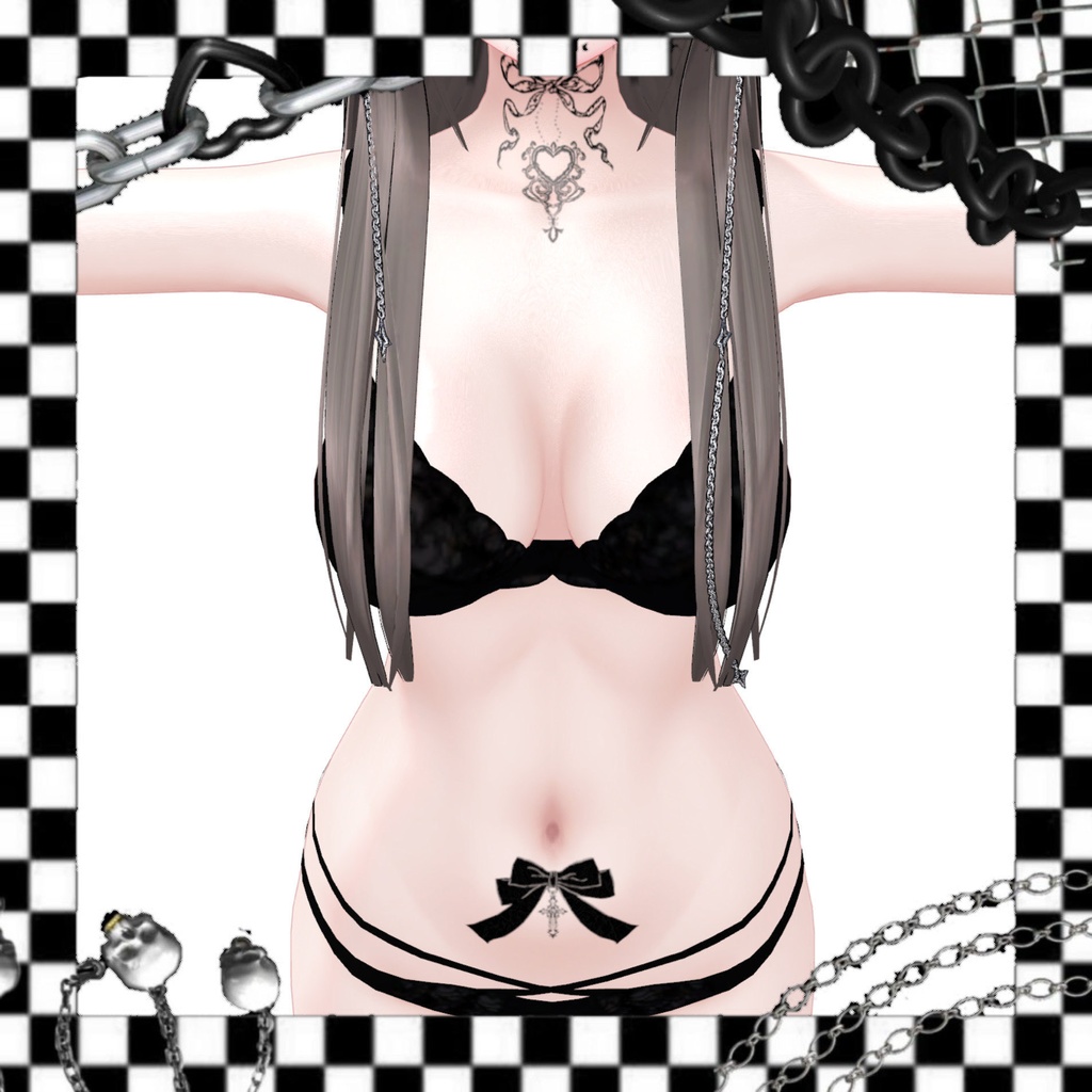 ︴VRC想定︴Ballet Core Tattoo Textureꕁ 森羅対応 ︴