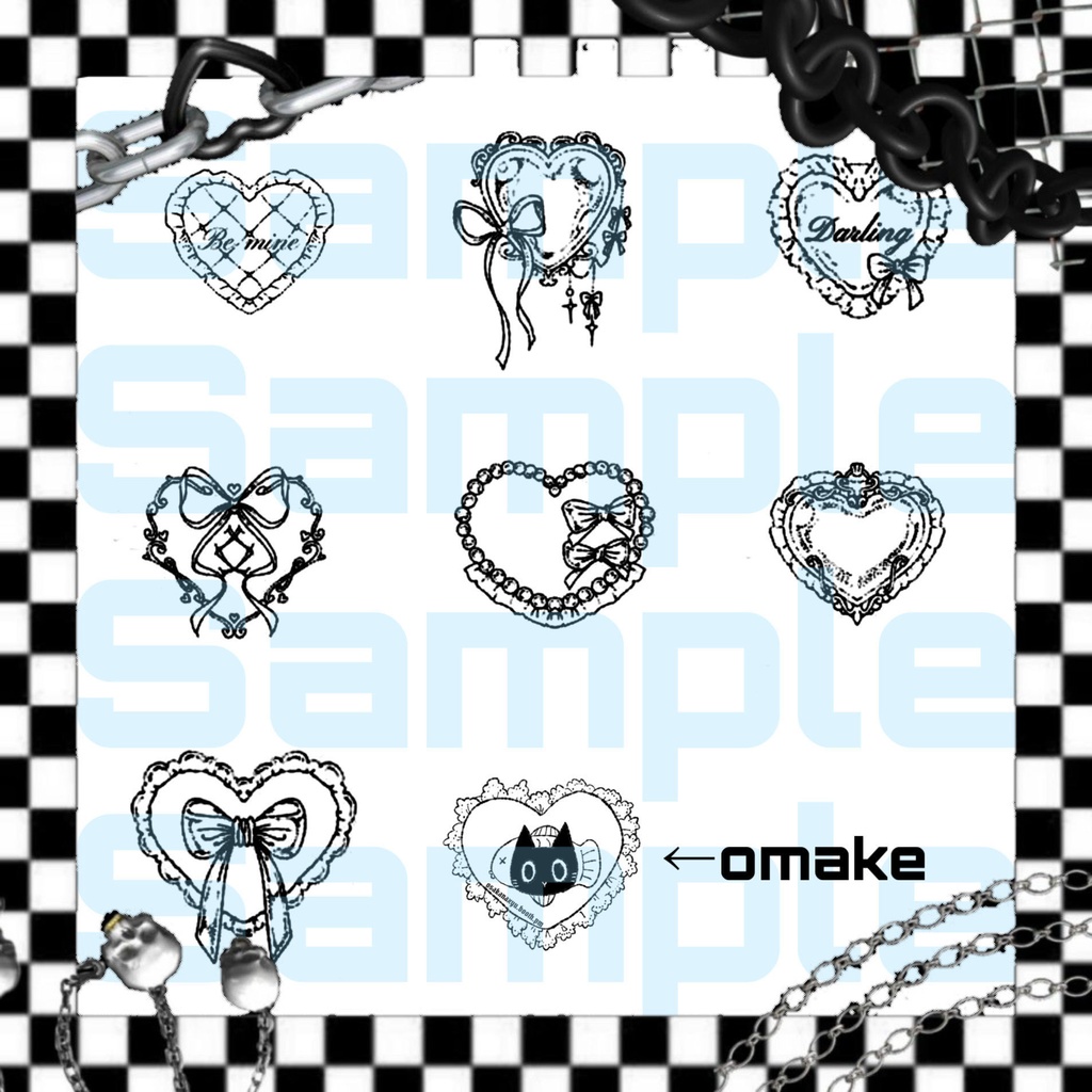 ︴VRC想定︴Girly Heart Tattoo Textureꕁ ポイントタトゥー ︴