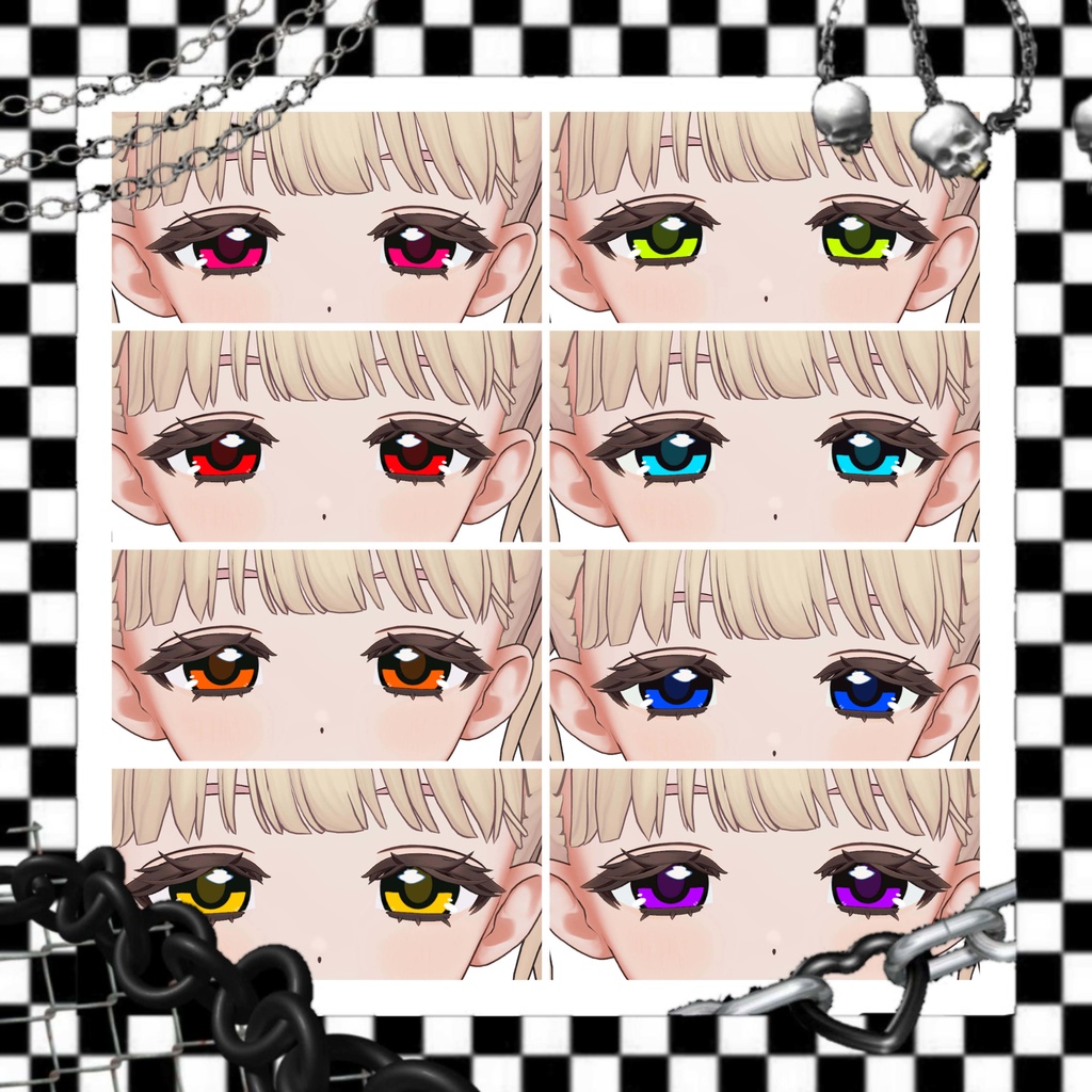 ︴MUMUS/Fyuett対応︴アニメ風アイテクスチャꕁ Anime♡EyeTexture ︴